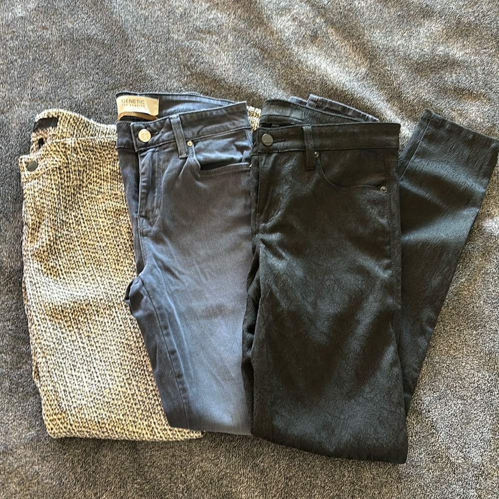 Genetic denim bundle, sz 26, 3 pairs of pants